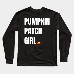 Pumpkin Patch Girl - Minimalist Design with a Turban Squash Long Sleeve T-Shirt